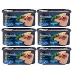 555 Amanda Original Cod Roe – Pressed Seafood, High Protein - 6 x 200g Tins