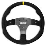 Sparco R330B Suede Steering Wheel with 2 Push Buttons Motorsport Racing Rally
