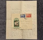 1937 Australia Sesquicentenary FDC + Original Letter First Day Oct 1 NSW 