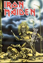 Iron Maiden - Sanctuary Signed Autographed 10x8 Poster, Dennis Stratton