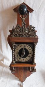 Vintage Dutch Zaanse Wall Clock - Atlas with celestial globe: working to restore