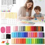 54 Pcs Polymer Clay Set Clay Tools Kit DIY Clay Kit Non-toxic for Kids Crafting