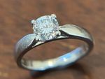Est 0.65ct high spec Diamond platinum set ring