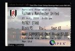Fulham v Manchester United 2005-2006 Premier League Ticket 01/10/2005