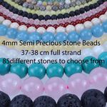 4mm Semi Precious Gemstone Beads - full strand - various stones