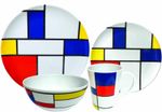 Camping Caravan Picnic Fishing Travel Melamine 16pc Dining Dinner Set - De Stijl