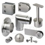 Stainless Steel Handrail Fittings Balustrade Glass Railings Fence Clamps Panels