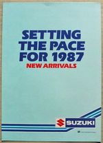 SUZUKI Motorcycles Sales Brochure 1987 ZR50 TS100ER GN250ER GSXR400 VS1400GL