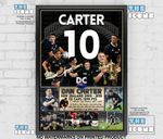 Dan Carter New Zealand All Blacks Rugby memorabilia signed A4/A3 #45