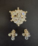 Vintage Aurora Borealis Brooch, Earrings