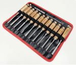 12Pcs Hand Chisel Set Wood Carving Woodworking Professional Lathe Gouges Hobby