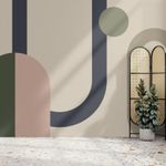 Superfresco Easy Oval Geo Pop Green/Pink Print To Order Fixed Size Mural |