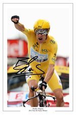 BRADLEY WIGGINS SIGNED AUTOGRAPH PHOTO PRINT TOUR DE FRANCE CYCLING