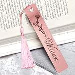 Personalised Birth Month Flower Bookmark with Tassel Page Book Marker For Reader