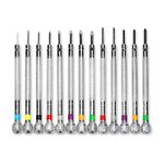 13Pack Metal 0.6-2.0mm Slotted Cross Screwdriver Set Watchmaker Repair Tool UK