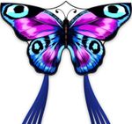 Vibrant Purple Spotted Cat Eye Kids Children’s Kite Fun Outdoor Activities