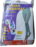 Lazz Collection Ladies Medium Thermal Lang Pants White Brand New