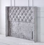 Headboard Chesterfield Winged Crushed Velvet 50" Floor Standing