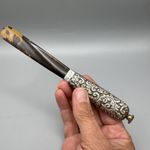 Antique repousse Sterling Silver faux Tortoiseshell Page Turner 1889 J.R 