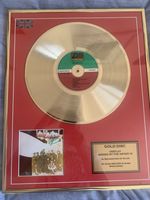 Led Zeppelin Hand Signed Gold Disc Signeed By Page Plant And Jones . 