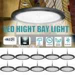 10x 1000W UFO LED High Bay Light Industrial Warehouse Factory Workshop Lights