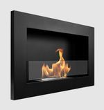 Bio fireplace 650x400 Slim Black with glass