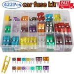 422PCS Car Blade Fuse Assortment Assorted Kit Blade Set Auto Truck Automotive uk