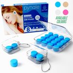 8 Pair Reusable Silicone Earplugs - Sleep, Swimming, Pineal  Meditation, 27db