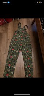 Run And Fly Xs Green Dungarees Mushroom People/ Woodland Themed