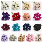 SMALL 3CM FOAM ROSES - Bunch of 8 Colourfast Artificial Wedding Flowers Bouquet