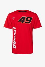 #49 Fabio Di Giannantonio Ducati Corse Racing MotoGP Dual Line T-Shirt Red