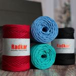 Braided POLYESTER Cord  3mm MACRAME  String Rope Craft DIY RADKAR not waxed