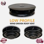 Wind Driven Van Vent BLACK Roof Low Profile Rotary Van Dog Pet Horse Air Rotary