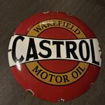 Vintage Style Wakefield CASTROL Enamel Advertising/Garage Sign 12”