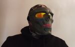  Full Face Skull Mask w/ Goggles Visor, with scarf Elastic Strap, One Size