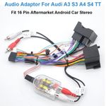 For Audi A3/A4/TT Car Stereo 16Pin Audio Cable Adapter Plug Loudspeaker Harness
