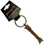 Megadeth Classic Brass Logo High Quality Metal Key Ring Officially Licensed