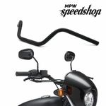 7/8 ''22mm Motorcycle Retro Universal Handlebars - Black