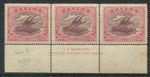 PAPUA 1916-31 2/6 HARRISON SG103 IMPRINT STRIP OF THREE MINT