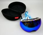 Be Nice Ski Goggles Blue Mirrored Lens With Case Adjustable Strap