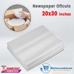 White Newspaper Offcuts 20x30" Sheets for Packing Moving Arts Chip Shop Wrapping