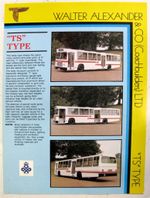 WALTER ALEXANDER TS Type Bus Body Sales Sheet