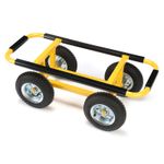 Dolly Trolley Removal Cart Heavy Duty 20.5Cm Pneumatic Wheels Metal Platform New