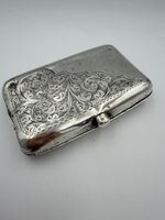 Antique 1913 Sterling Silver Cigarette Case Birmingham 48g Engraved 