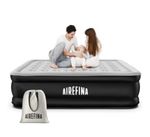 Airefina Air Mattress Kingsize 203×152×46 cm w/ Built-in Pump Flocked Top