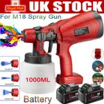 Spray Gun For Milwaukee M18 18V Battery Cordless Wall Paint Sprayer Electric Gun