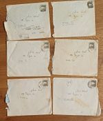 1947  PALESTINE 6 COVERS LOCAL NAHALAL TIBERIA INTERIM