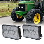 2× Replacement Front Lamp LED Headlight For John Deere 6200 6300 6400 6600 6800