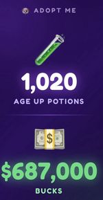 🟢|Adopt Me| 1,020 Age Up Pot , 687k Bucks