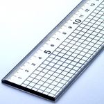 60cm Acrylic Rule Ruler With Steel Cutting Edge Jakar Metal Side Cut 5mm Squares